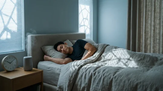 Athlete in deep restorative sleep showing optimal brain recovery for improved reaction time