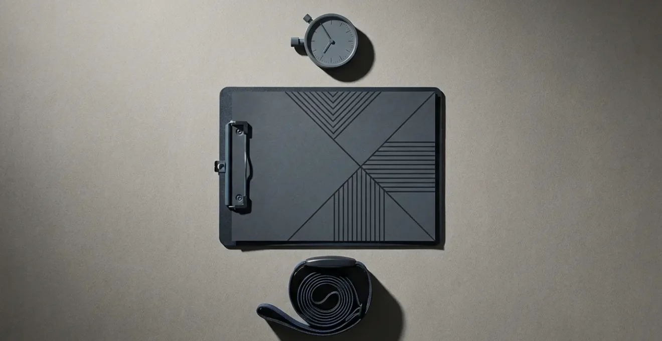 Professional coach reviewing performance metrics with athlete in training facility