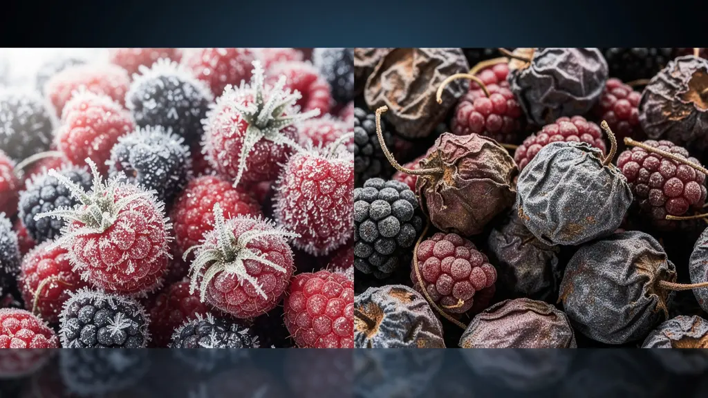 Flash-frozen organic berries preserving antioxidants for athletic recovery