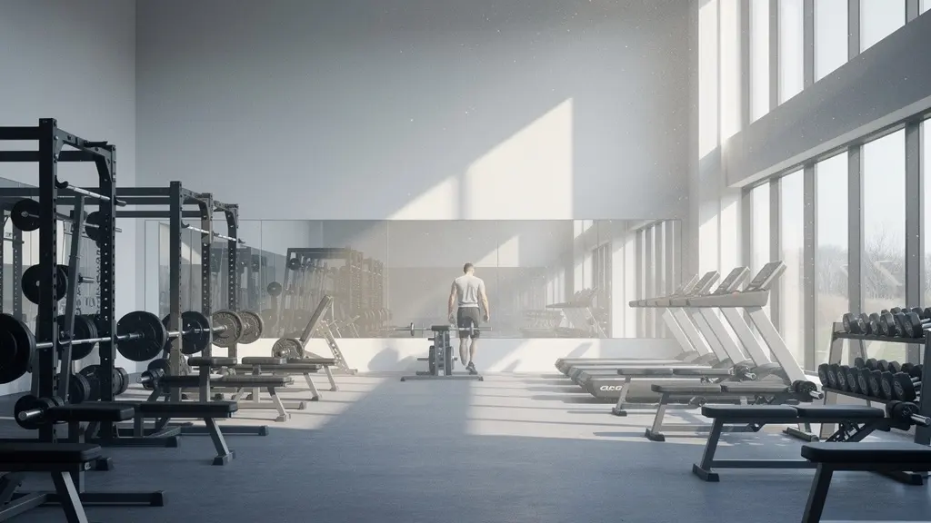 Wide view of spacious indoor training facility during off-peak hours